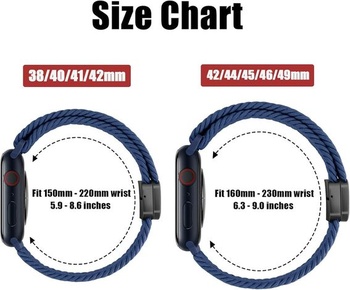 HITZEE kompatibilný s remienkom Apple Watch 49/46/45/44/42/41/40/38 mm, nylonové magnetické