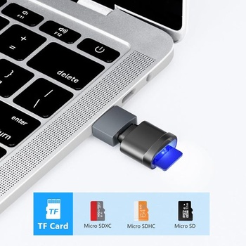 Čítačka kariet TF, Čítačka kariet Micro SD, Adaptér čítačky pamäťových kariet TF typu C s adaptérom USB C