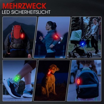 Anrrew blikajúce svetlo školská taška svetlo LED bezpečnostné svetlo sada 2 ks, klipové reflektorové