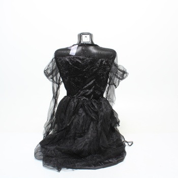 IKALI Dámský černý kostým čarodějnice Halloween Magic Tutu šaty pro dospělé viktoriánské kostýmní