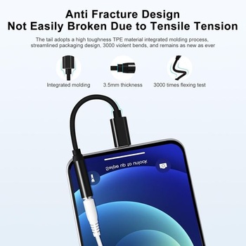Adaptér USB-C na 3,5 mm slúchadlový jack (2 balenia), Adaptér Aux na USB C pre slúchadlá Typ C na