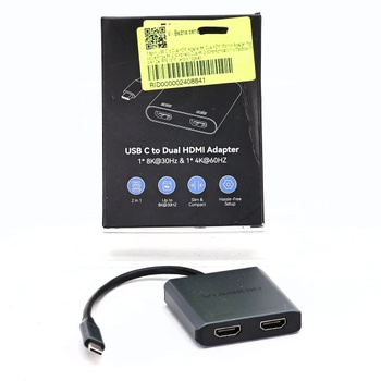 Adaptér Viagkiki, USB-C na 2x HDMI