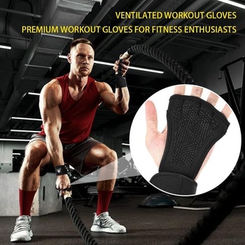 Tréninkové rukavice flintronic Open, Fitness rukavice pro muže a ženy s integrovanými manžetami na
