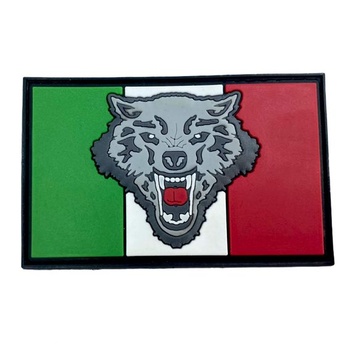 Italy Italian Wolf Flag Cosplay Airsoft PVC Nášivka se znakem na suchý zip