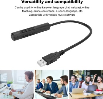 Dilwe USB mikrofón, všesmerový kondenzátorový PC mikrofón, profesionálny sieťový mikrofón pre živých