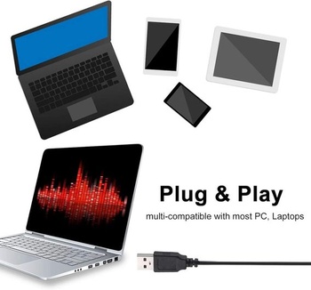 Dilwe USB mikrofón, všesmerový kondenzátorový PC mikrofón, profesionálny sieťový mikrofón pre živých
