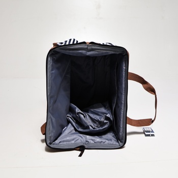 Modrá pruhovaná cestovná taška Lekesky