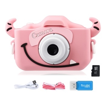 Dětský fotoaparát Grepro růžový 1080P