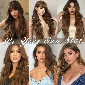 BARSDAR Clip in Extensions, 5 KS Dlhé vlnité Clip in Predlžovanie vlasov Silný prírodný mäkký