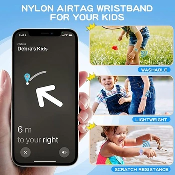 Detský náramok Dingfeiyu AirTag Vodotesný, odolný proti strate a poškriabaniu Náramok Airtag pre