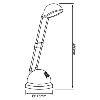 Stolová lampa Brilliant biela