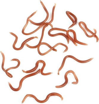 Falošná dážďovka pinworm rybárska návnada, rybárska soft bait dážďovka návnada, 17-18 kusov