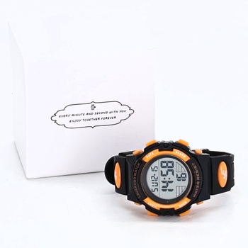 Černo-oranžové hodinky BEN NEVIS L6606 
