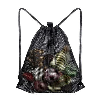 Stahovací taška do tělocvičny, síťovaný batoh, síťovaná plážová taška, síťovaná taška na plavání,