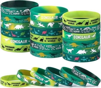 vamei Dinosauří silikonové náramky Balení 30 Dinosauří…