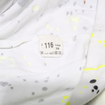 Bílé tričko s kapucí vel. 116