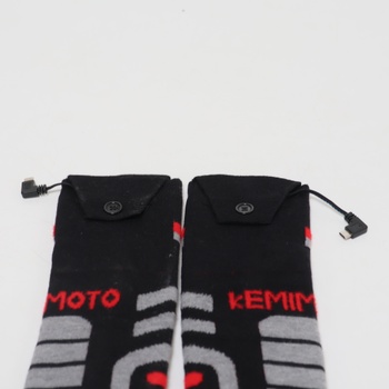 Vyhrievané ponožky Kemimoto veľ. S čierne / šedé