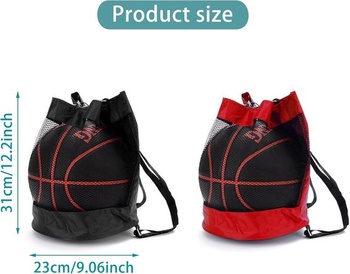 DHSWNNG Basketbalová taška na 2 kusy, sieť na lopty Skladacia taška na 1 loptu Viacúčelová futbalová