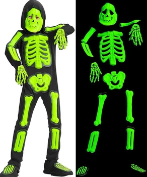 Dětský kostým kostlivec IKALI Záře ve tmě Halloweenský…