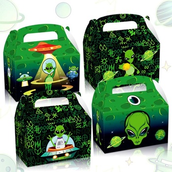 JeVenis Mimozemská narozeninová dekorace Mimozemská párty Narozeninové krabičky UFO Sci-fi