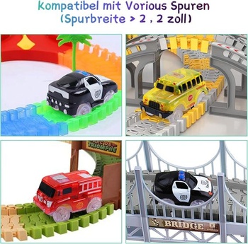 Dráhy Autá Magic, 3-Pack Príslušenstvo Dráhy Autá Deti Vzdelávacie puzzle Dráha Auto Herná sada pre