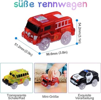 Dráhy Autá Magic, 3-Pack Príslušenstvo Dráhy Autá Deti Vzdelávacie puzzle Dráha Auto Herná sada pre