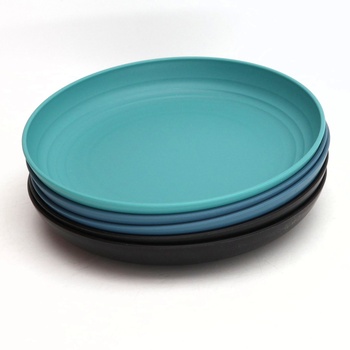 Set různobarevných plastových talířů Bugucat