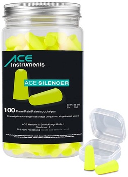 100 párů zátkových chráničů sluchu ACE Silencer - zátkové…
