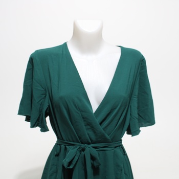 Dámské šaty Beluring zelené s výstřihem