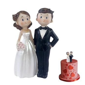 Svatební pár, figurka na dort, dekorace na svatební dort,…
