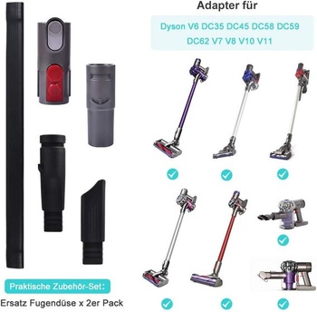 KEEPOW Flexibilné príslušenstvo štrbinovej hubice pre hubice vysávača Dyson V15 V11 V10 V8 V7 V6