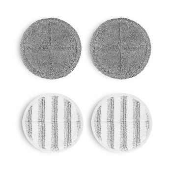 Náhradné utierky pre AlfaBot WS-24, 2 šedé drôtenky na každodenné čistenie podláh, 2 biele utierky pre