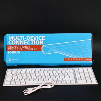Bluetooth klávesnice iClever BK10 bílá NJ