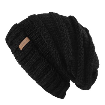 FURTALK Knitted Winter Slouchy Beanie Hat Oversex Unisex Háčkovaná kabelka Lyžařská čepice Baggy