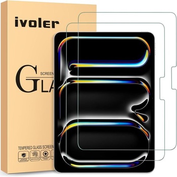 iVoler 2dielna fólia z tvrdeného skla pre Apple iPad Pro 11palcový generácie 2024, s 2dielnou fóliou na
