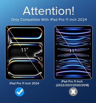 iVoler 2dielna fólia z tvrdeného skla pre Apple iPad Pro 11palcový generácie 2024, s 2dielnou fóliou na