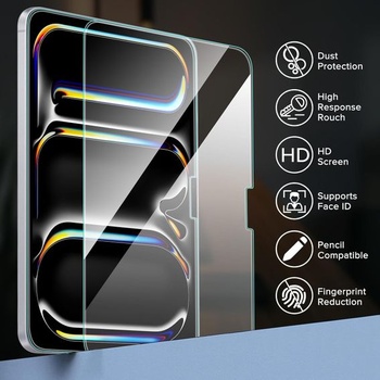 iVoler 2dielna fólia z tvrdeného skla pre Apple iPad Pro 11palcový generácie 2024, s 2dielnou fóliou na