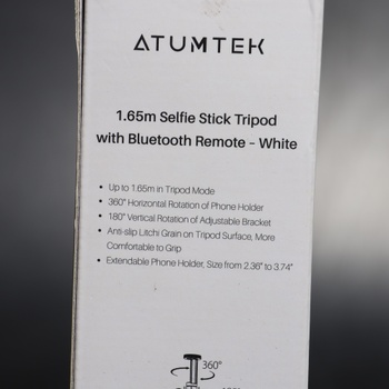 Trojnožní selfie tyč Atumtek ‎ATSS128, bílá