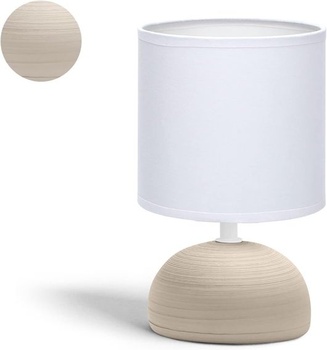 Stolová lampa keramická stolná lampa na nočný stolík nočný stolík látkové tienidlo E14 vintage retro