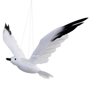 jojofuny Figurky se sochou racka Létajícího racka pro ptačí dekorace Socha racka Moucha Dekor racka