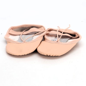 Kožená baletná obuv DANCEYOU Flesh Pink Rytmická gymnastická obuv pre dievčatá a ženy Full Sole 27 EU