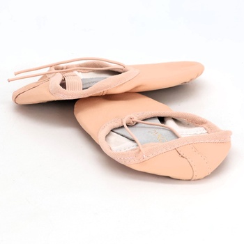 Kožená baletní obuv DANCEYOU Flesh Pink Rytmická gymnastická obuv pro dívky a ženy Full Sole 27 EU