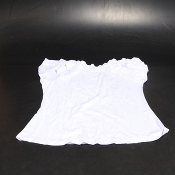 Dámské bílé tričko s okrasnými rukávy