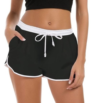 Fanient Black Board šortky Dámské letní volné šortky Jednoduché plážové kalhoty Kalhoty bikin Dívčí