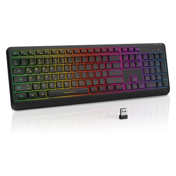 Bezdrátová RGB klávesnice ASHU 2,4 G