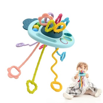 Zmyslová Montessori hračka pre bábätko Silikónová sťahovacia hračka Hračka pre rané vzdelávanie