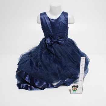 Dívčí šaty NNJXD modré s volánky