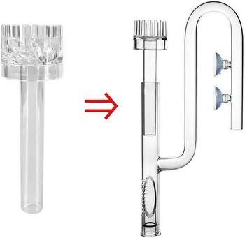 DONGKER Aquatic Glass Lily Pipe, nástroj na čistenie vodného oleja pre filter nádrží s akváriom 1/2''