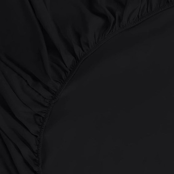 Obliečky Utopia - Vypasované prestieradlo 80x200cm - Čierna - Vypasované prestieradlo z kartáčovaného
