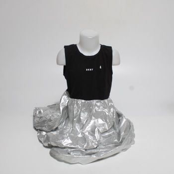 Dívčí šaty DKNY černo - stříbrné